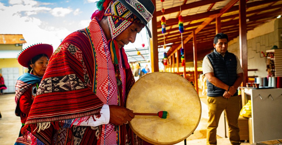 A traditional greeting in the Cusco highlands