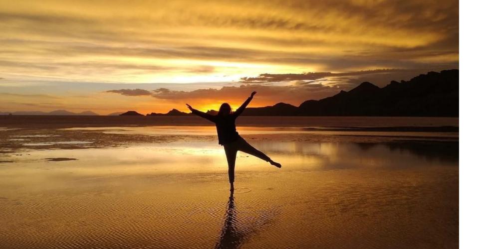 Sunset view at Andes Lake